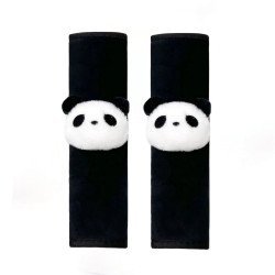 Panda Face Car Seat Belt Covers Pack of 2 – Soft Plush Cotton