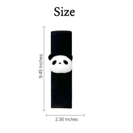 Panda Face Car Seat Belt Covers Pack of 2 – Soft Plush Cotton Panda Face Car Seat Belt Covers Pack of 2 – Soft Plush Cotton