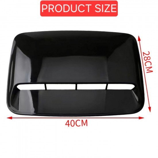 Racing Style Hood Air Vent Scoop Universal Fit Black – 40x28CM ABS | Decorative Bonnet Scoop Racing Style Hood Air Vent Scoop Universal Fit Black – 40x28CM ABS | Decorative Bonnet Scoop