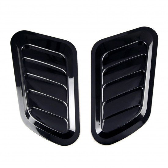 Car Hood Air Flow Scoop Covers 2 Pack – Carbon Fiber & Black | ABS Universal Fit | Decorative Bonnet Scoops Car Hood Air Flow Scoop Covers 2 Pack – Carbon Fiber & Black | ABS Universal Fit | Decorative Bonnet Scoops