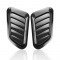Car Hood Air Flow Scoop Covers 2 Pack – Carbon Fiber & Black | ABS Universal Fit | Decorative Bonnet Scoops