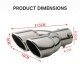 Stainless Steel Dual Exhaust Tail Tip - 2.5 Inch Inlet Stainless Steel Dual Exhaust Tail Tip - 2.5 Inch Inlet