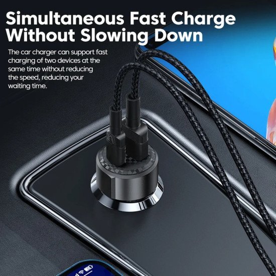 65W Dual Port 3.0 PD Car Fast Charge Adapter (Transparent) 65W Dual Port 3.0 PD Car Fast Charge Adapter (Transparent)