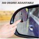 Wide Angle Fan Shape Frameless Blind Spot Mirror 360° Adjustable Anti Scratch (Pack of 2)