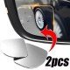 Wide Angle Fan Shape Frameless Blind Spot Mirror 360° Adjustable Anti Scratch (Pack of 2)