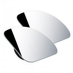Wide Angle Fan Shape Frameless Blind Spot Mirror 360° Adjustable Anti Scratch (Pack of 2)