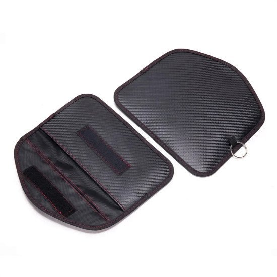RFID Signal Blocking Faraday Case Large - Carbon Fiber Key Fob Protector RFID Signal Blocking Faraday Case Large - Carbon Fiber Key Fob Protector