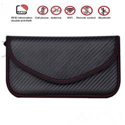 RFID Signal Blocking Faraday Case Large - Carbon Fiber Key Fob Protector