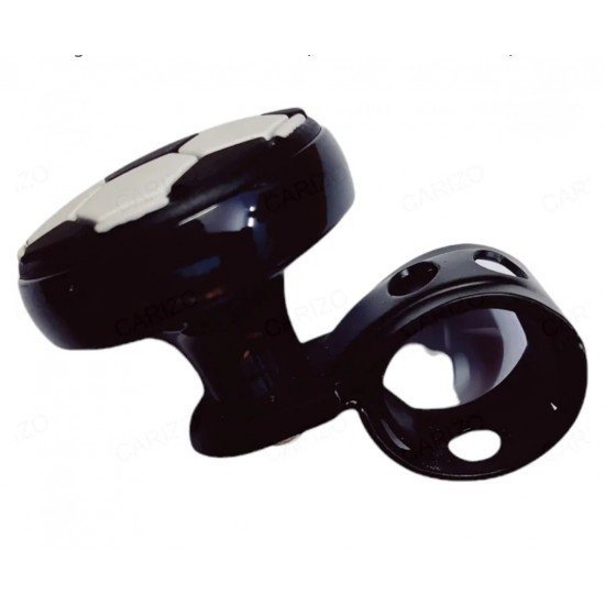 Universal Car Steering Wheel Booster - White/ Black Football Universal Car Steering Wheel Booster - White/ Black Football