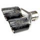 Forged Carbon Fiber Dual Exhaust Tail Tip 2.5 Inch Inlet 3.5 Inch Outlets – Stainless Steel | Universal Fit