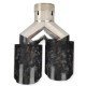 Forged Carbon Fiber Dual Exhaust Tail Tip 2.5 Inch Inlet 3.5 Inch Outlets – Stainless Steel | Universal Fit