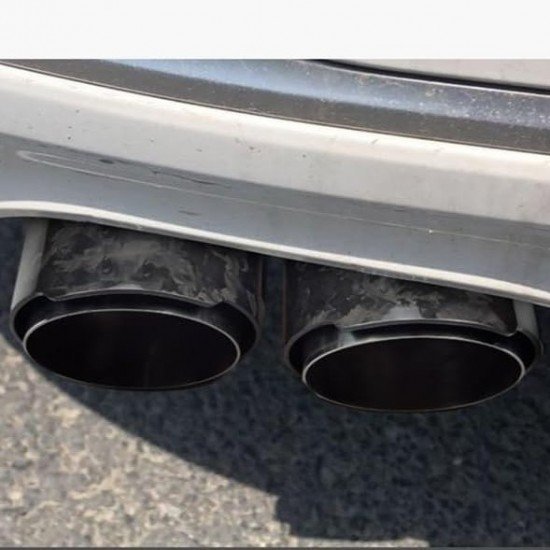 Forged Carbon Fiber Dual Exhaust Tail Tip 2.5 Inch Inlet 3.5 Inch Outlets – Stainless Steel | Universal Fit