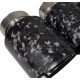 Forged Carbon Fiber Dual Exhaust Tail Tip 2.5 Inch Inlet 3.5 Inch Outlets – Stainless Steel | Universal Fit