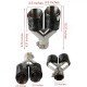 Forged Carbon Fiber Dual Exhaust Tail Tip 2.5 Inch Inlet 3.5 Inch Outlets – Stainless Steel | Universal Fit