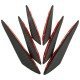 Car Front Bumper Spoiler Fin Canards 6 Pack | Universal Fit | Carbon Fiber & Black Car Front Bumper Spoiler Fin Canards 6 Pack | Universal Fit | Carbon Fiber & Black