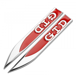GTD 3D Metal Emblems Pair - Universal Fit (2 colors) 