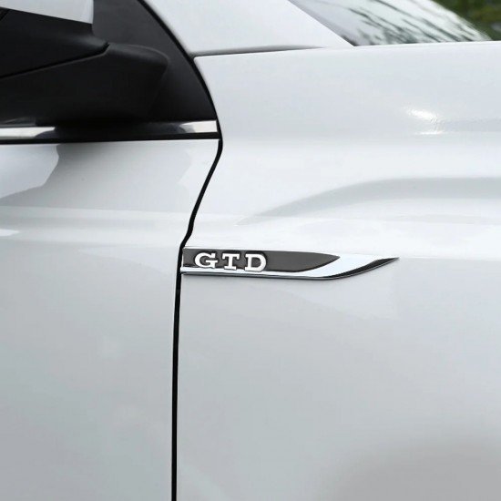 GTD 3D Metal Emblems Pair - Universal Fit (2 colors) 