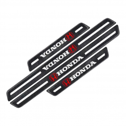 Real Carbon Fiber Honda Door Sill Protectors 4 Door Set – Anti Slip & Anti Scratch | Honda Sill Guards Black Carbon Fiber