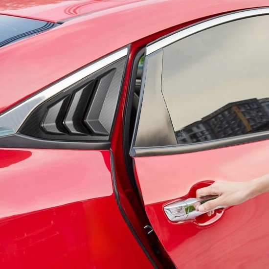 Carbon Fiber Rear Window Louvers for Honda Civic 2016-2021 | Pack of 2