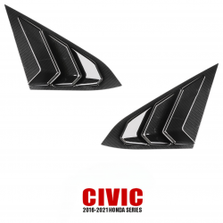 Carbon Fiber Rear Window Louvers for Honda Civic 2016-2021 | Pack of 2