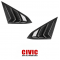 Carbon Fiber Rear Window Louvers for Honda Civic 2016-2021 | Pack of 2