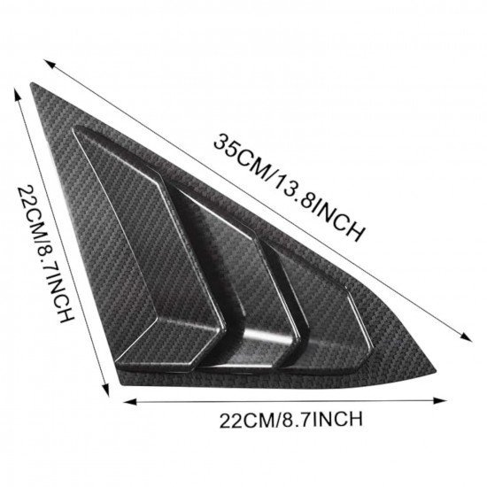Carbon Fiber Rear Window Louvers for Honda Civic 2016-2021 | Pack of 2