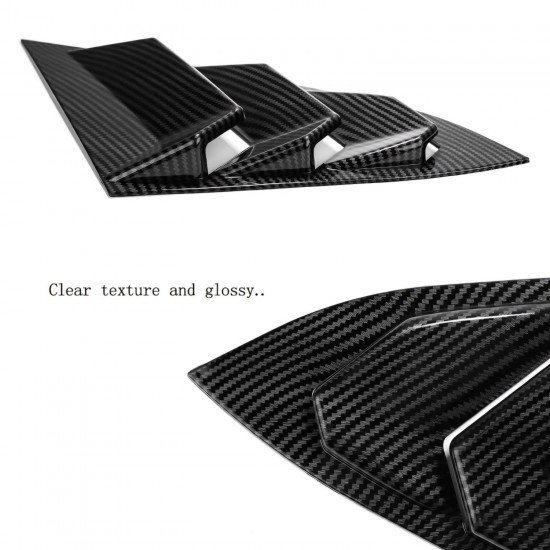 Carbon Fiber Rear Window Louvers for Honda Civic 2016-2021 | Pack of 2
