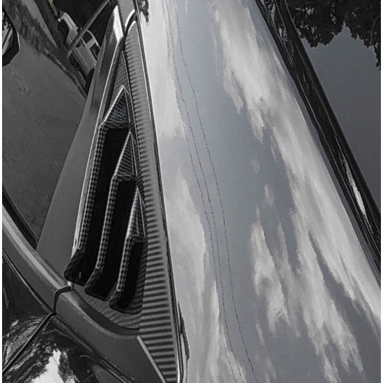 Carbon Fiber Rear Window Louvers for Honda Civic 2016-2021 | Pack of 2