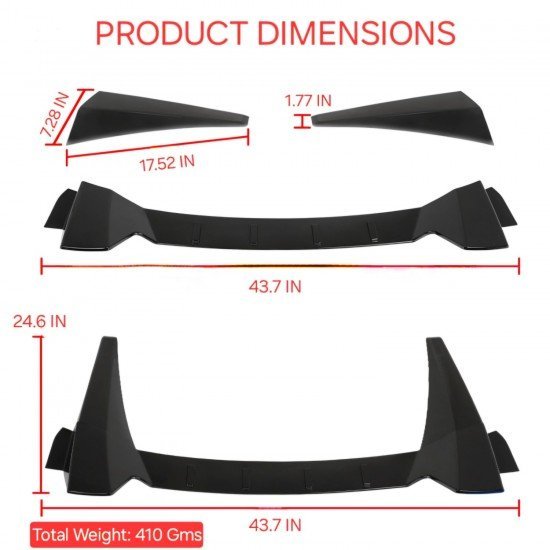 Carbon Fiber Rear Roof Spoiler Wing For Honda Civic Sedan ( 2016 -2021) Carbon Fiber Rear Roof Spoiler Wing For Honda Civic Sedan ( 2016 -2021)