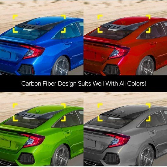 Carbon Fiber Rear Roof Spoiler Wing For Honda Civic Sedan ( 2016 -2021) Carbon Fiber Rear Roof Spoiler Wing For Honda Civic Sedan ( 2016 -2021)