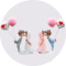 Just Married Miniature Couple Dashboard Decoration - 2 Styles