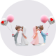 Just Married Miniature Couple Dashboard Decoration - 2 Styles