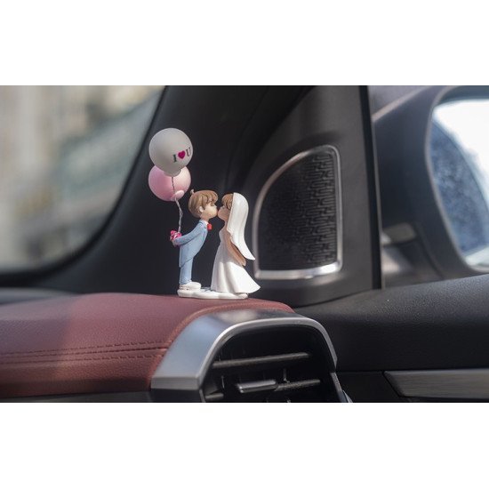 Just Married Miniature Couple Dashboard Decoration - 2 Styles