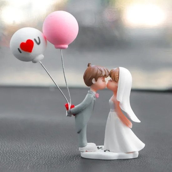 Just Married Miniature Couple Dashboard Decoration - 2 Styles