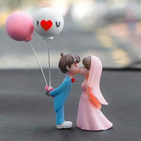 Just Married Miniature Couple Dashboard Decoration - 2 Styles