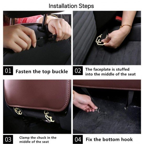 Leather Backseat Organizer with Folding Tray & Trash Compartment (2 Colors) Leather Backseat Organizer with Folding Tray & Trash Compartment (2 Colors)