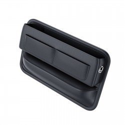 Premium Leather Car Seat Gap Organizer Universal Fit – Black