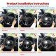 Black PU Leather Expandable Steering Wheel Cover 38CM 3 Colors – Black, Black Blue & Black Red