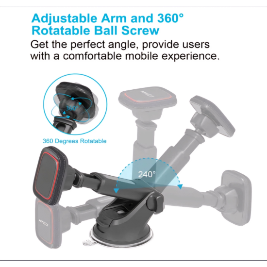Telescopic Magnetic Car Phone Holder - N45 Magnets Telescopic Magnetic Car Phone Holder - N45 Magnets