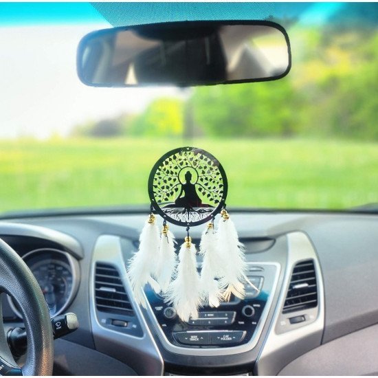 Meditating Buddha Dream Catcher Car Hangings (3 colors)