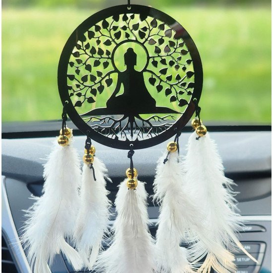 Meditating Buddha Dream Catcher Car Hangings (3 colors)