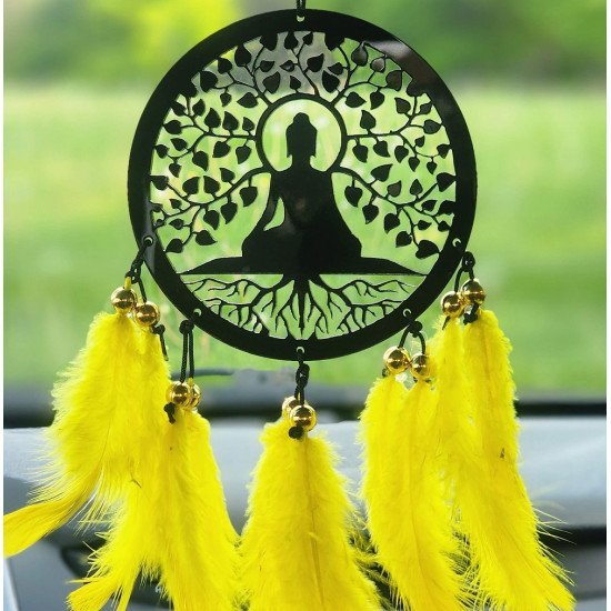 Meditating Buddha Dream Catcher Car Hangings (3 colors)