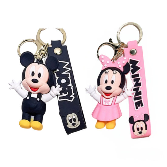 Minnie Mickey Car Key Chain - Cute Keyring Accessory Minnie Mickey Car Key Chain - Cute Keyring Accessory