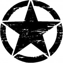 Military Star Automobile Decals | Universal Vinyl Car Stickers (5 Colors)