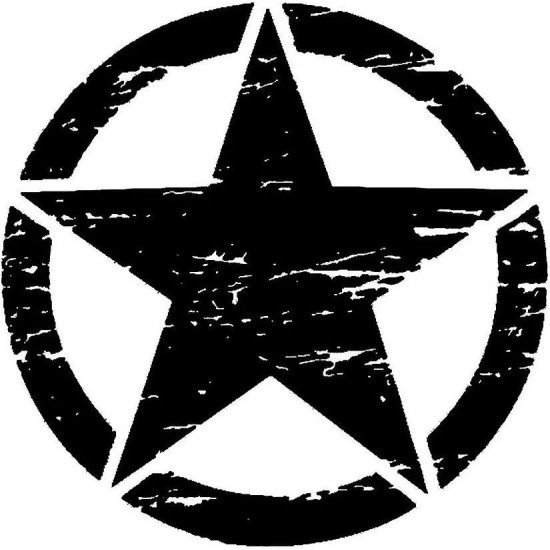 Military Star Automobile Decals | Universal Vinyl Car Stickers (5 Colors) Military Star Automobile Decals | Universal Vinyl Car Stickers (5 Colors)