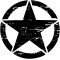 Military Star Automobile Decals | Universal Vinyl Car Stickers (5 Colors)