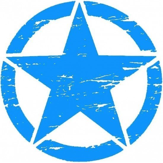 Military Star Automobile Decals | Universal Vinyl Car Stickers (5 Colors) Military Star Automobile Decals | Universal Vinyl Car Stickers (5 Colors)