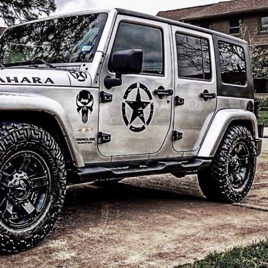 Military Star Automobile Decals | Universal Vinyl Car Stickers (5 Colors) Military Star Automobile Decals | Universal Vinyl Car Stickers (5 Colors)