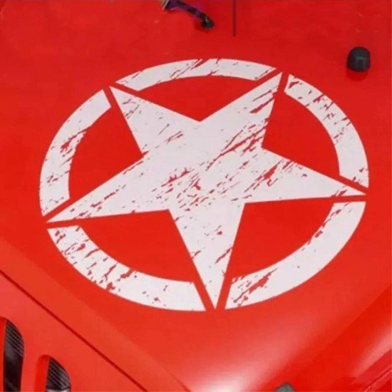 Military Star Automobile Decals | Universal Vinyl Car Stickers (5 Colors) Military Star Automobile Decals | Universal Vinyl Car Stickers (5 Colors)