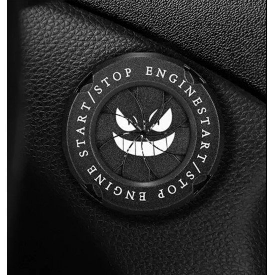 Devil`s Smile Car Engine Start Stop Button Rotary Covers - Universal Fit (2 Colors)
